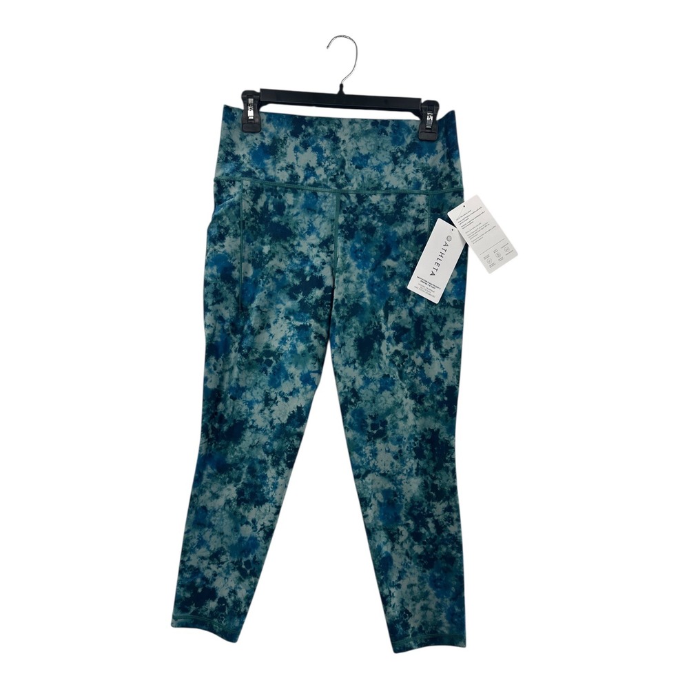 Athleta Salutation Stash Pocket II Printed 7/8 Tight Legging Teal Marble Size L‎